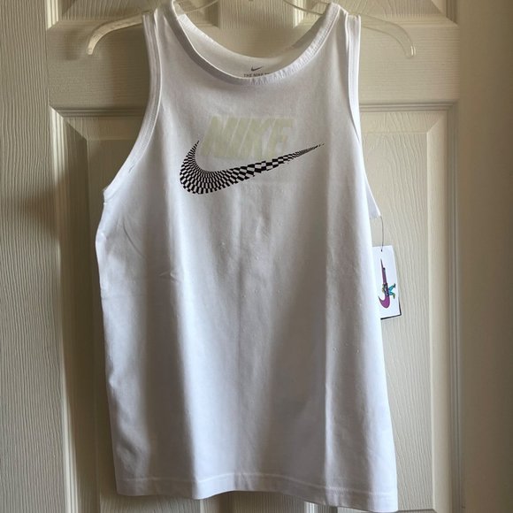 Nike NEW Youth Size Large White/Black Festival Futura Tank Top - Picture 3 of 9